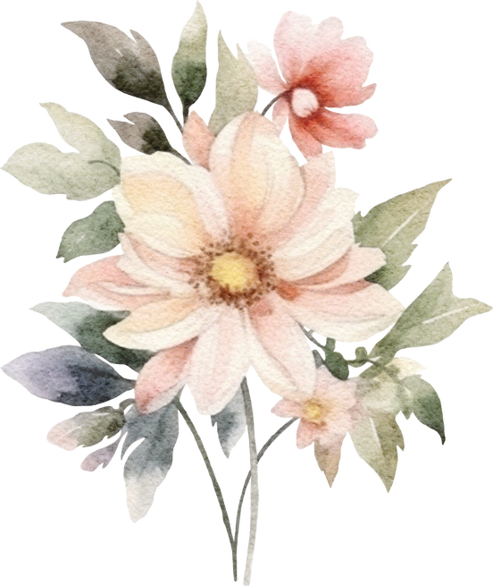 Pastel Flower Watercolor